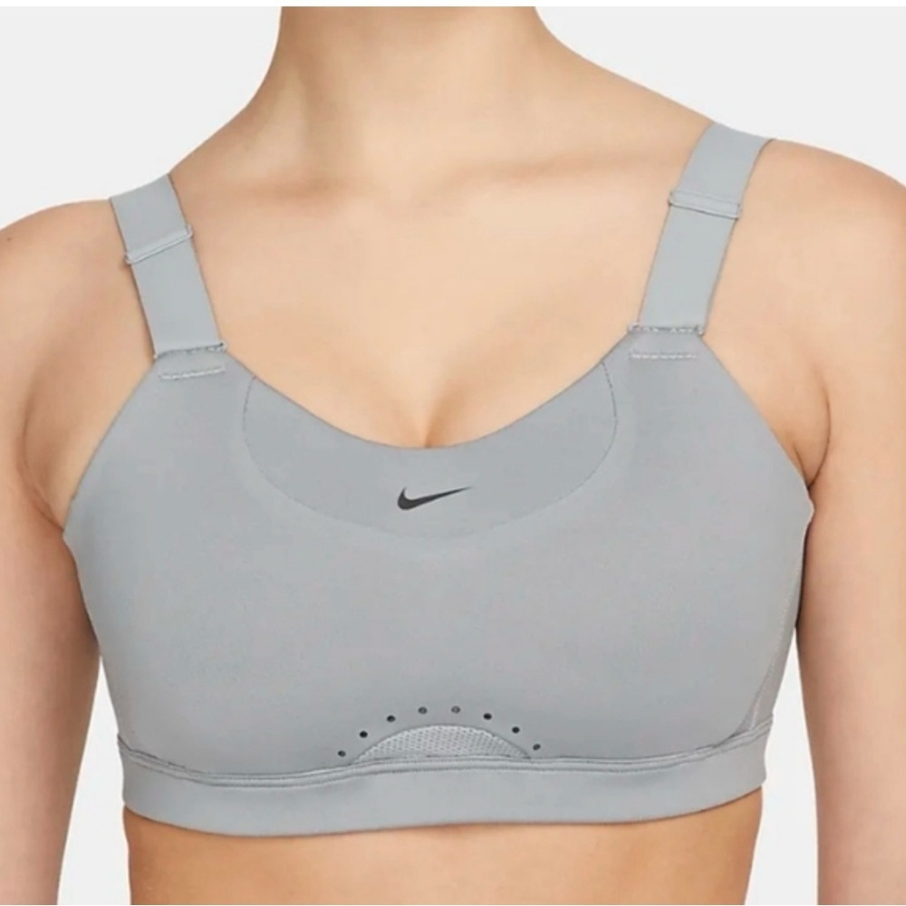 Nike Women's dri fit Light Gray Sports Bra size small (A-C)